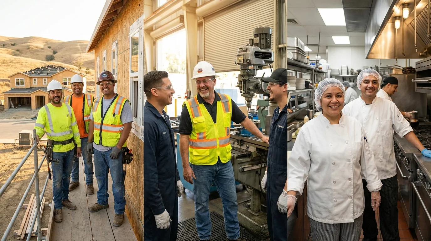 A happy, well-supported California team at work
