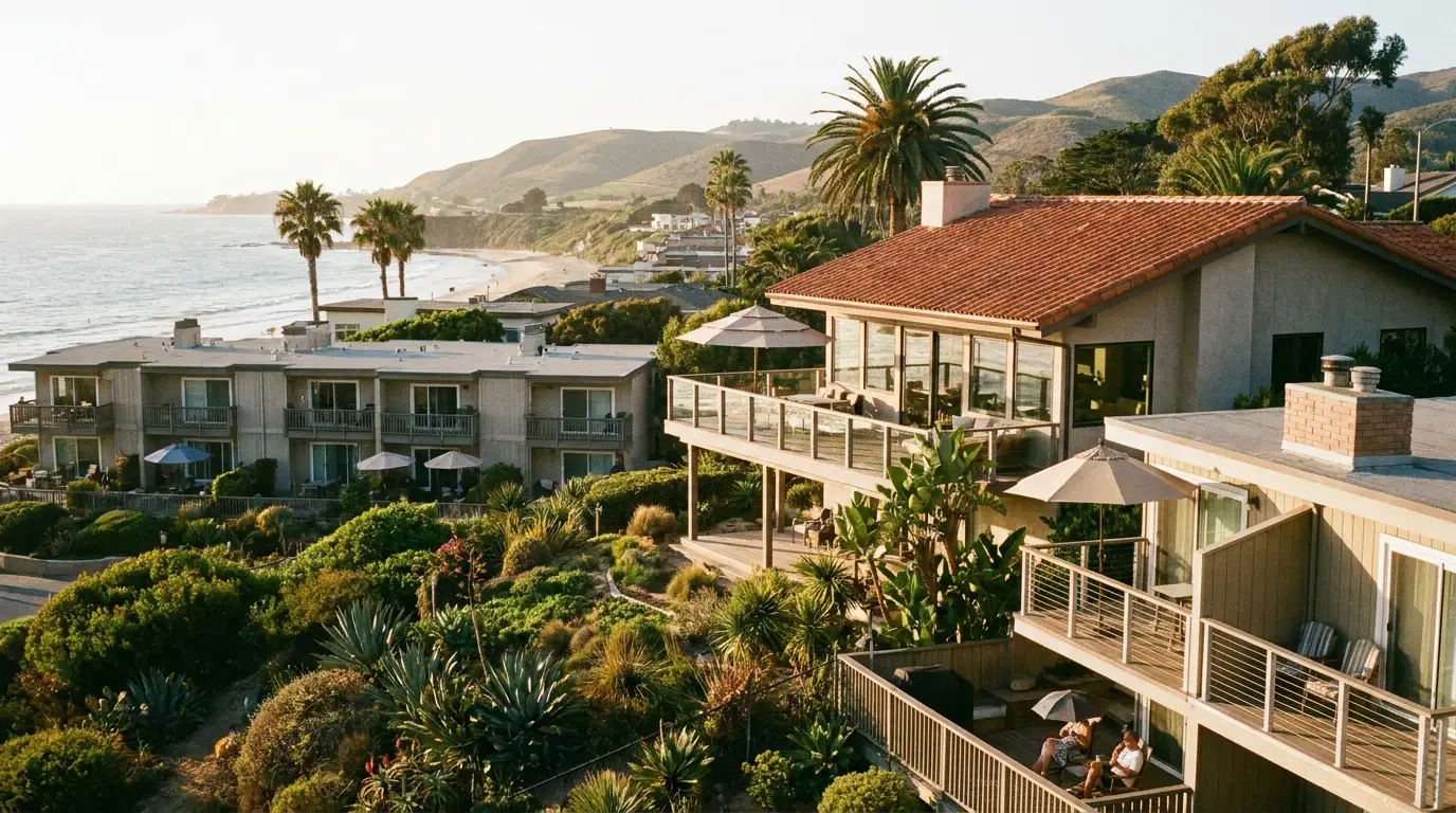 California homes along the coast — home, condo, and umbrella insurance advised by a California broker-agent